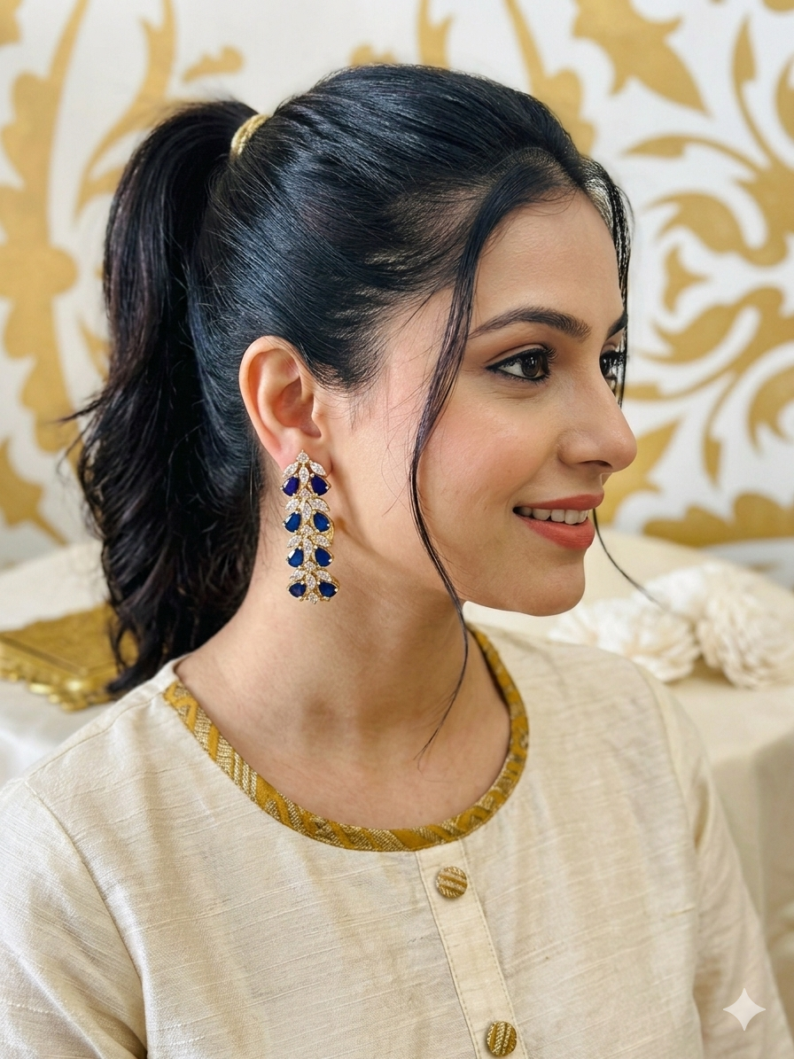Kaashvi stone baali - Blue