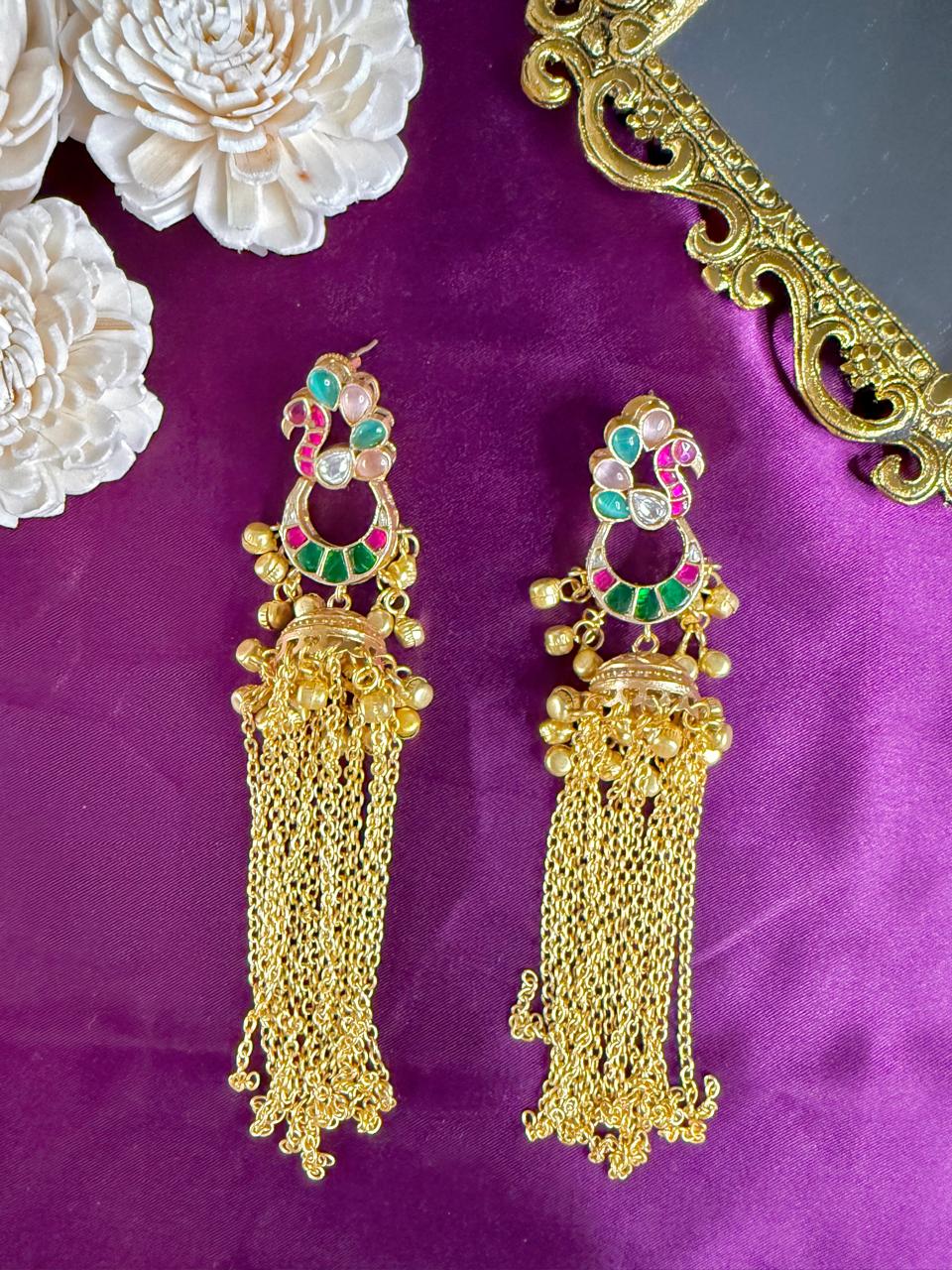 Mriganya fusion danglers - Multi color