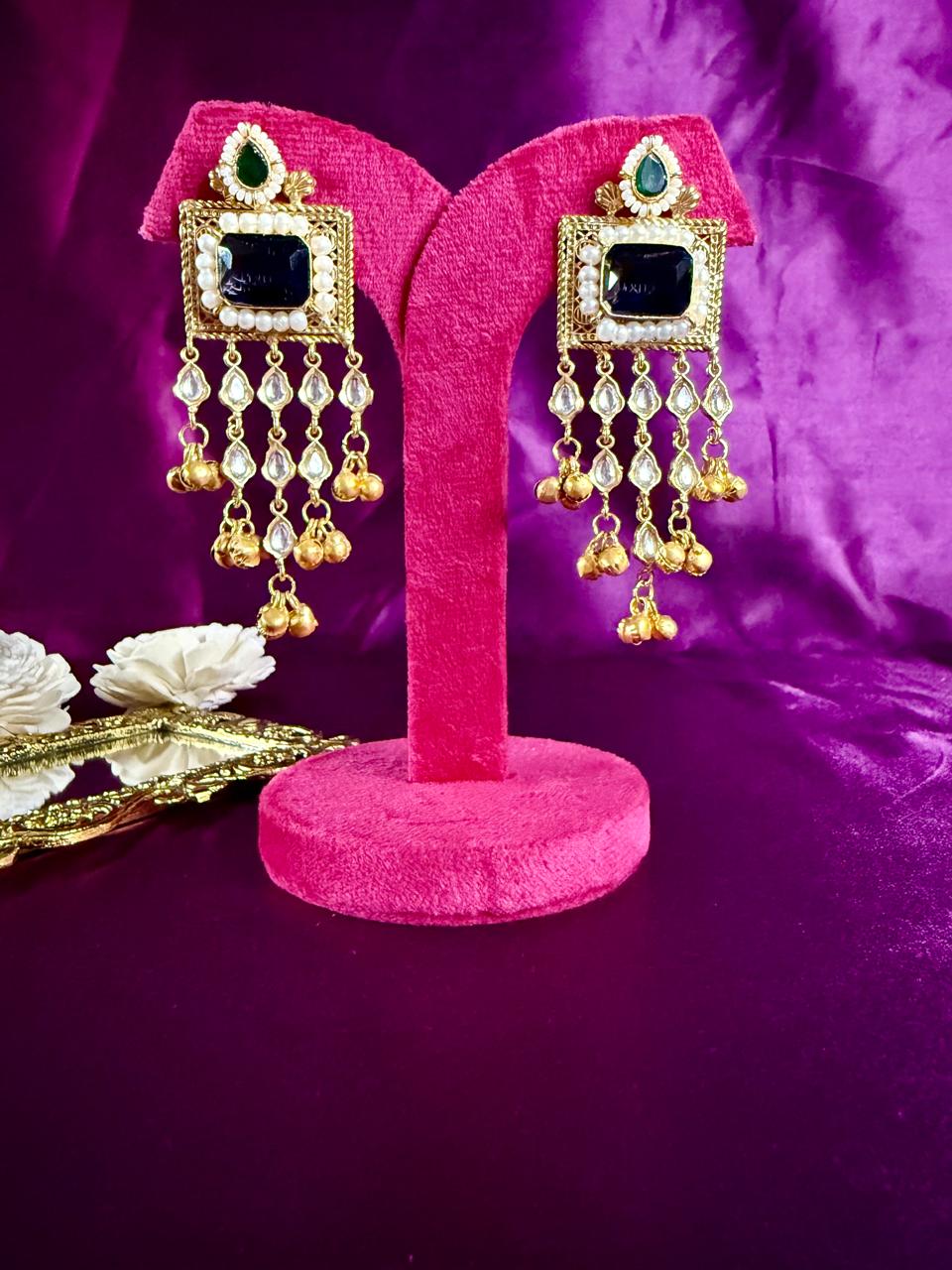 Ria fusion danglers - Blue