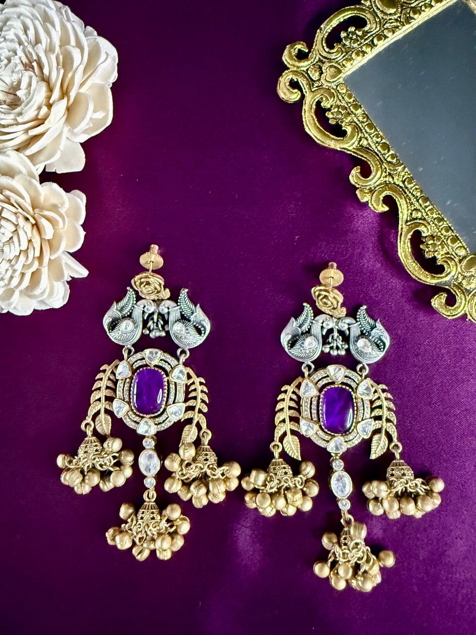 Kaira fusion danglers - Purple