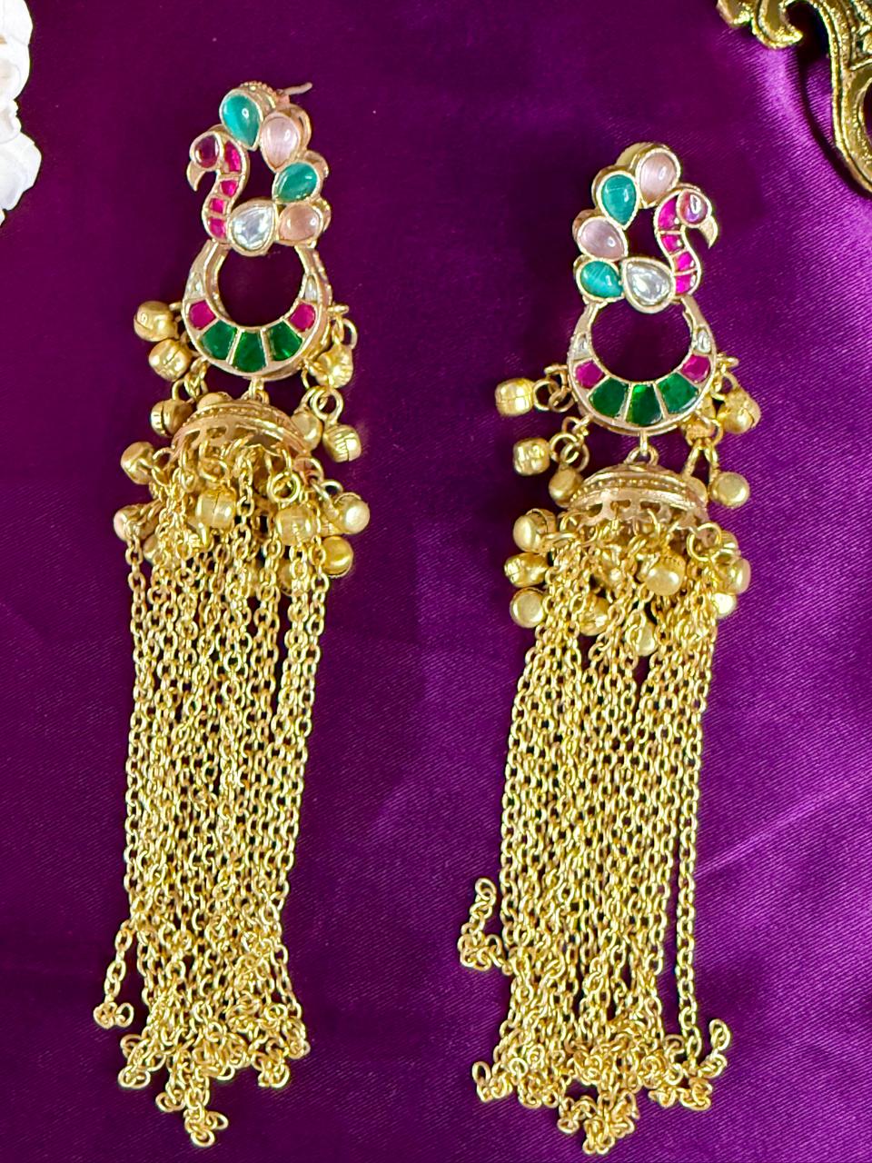 Mriganya fusion danglers - Multi color