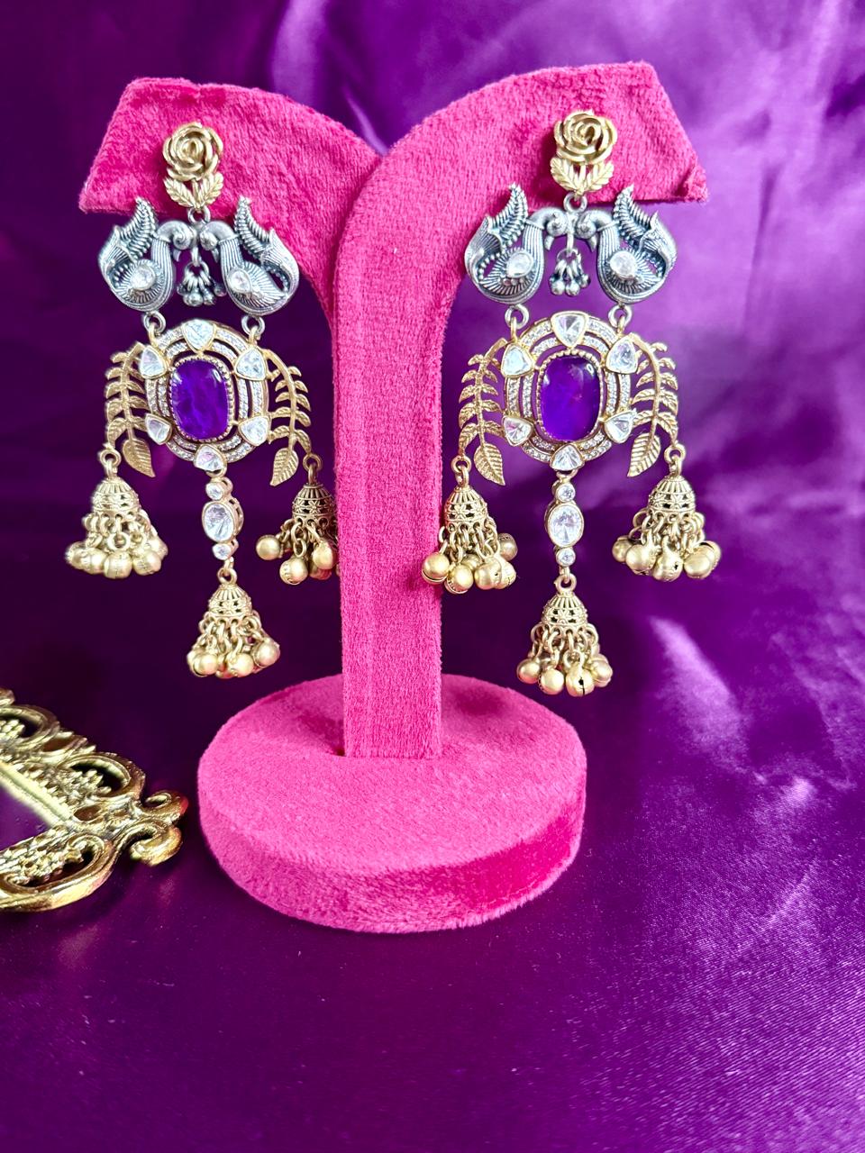 Kaira fusion danglers - Purple
