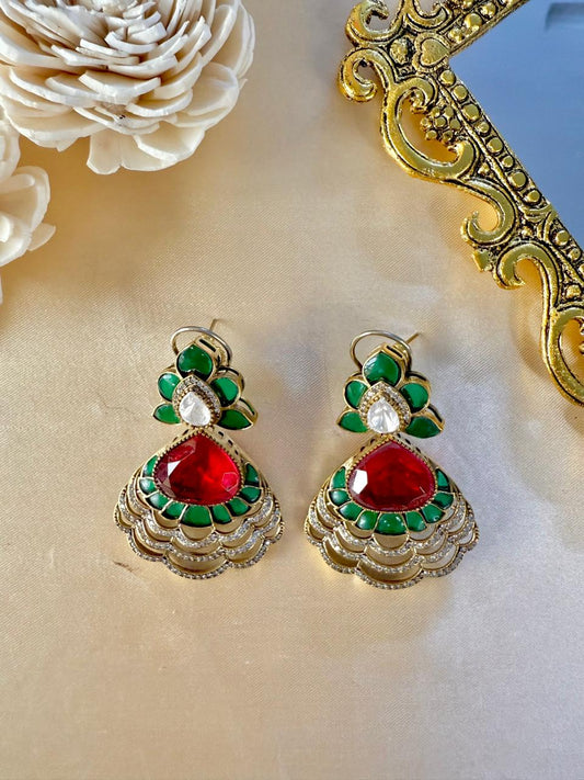 Gul Danglers - Green & Red