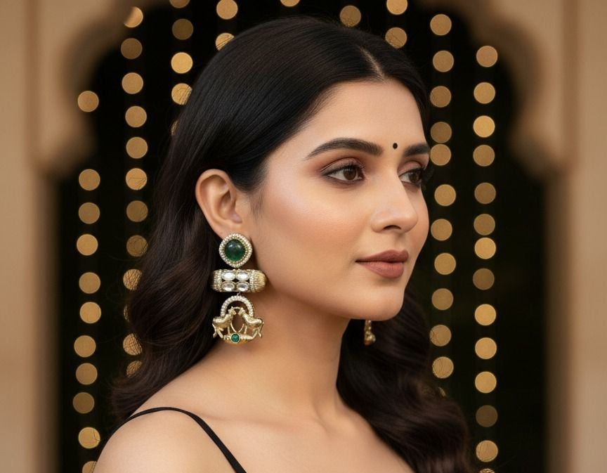 Radha danglers - Green