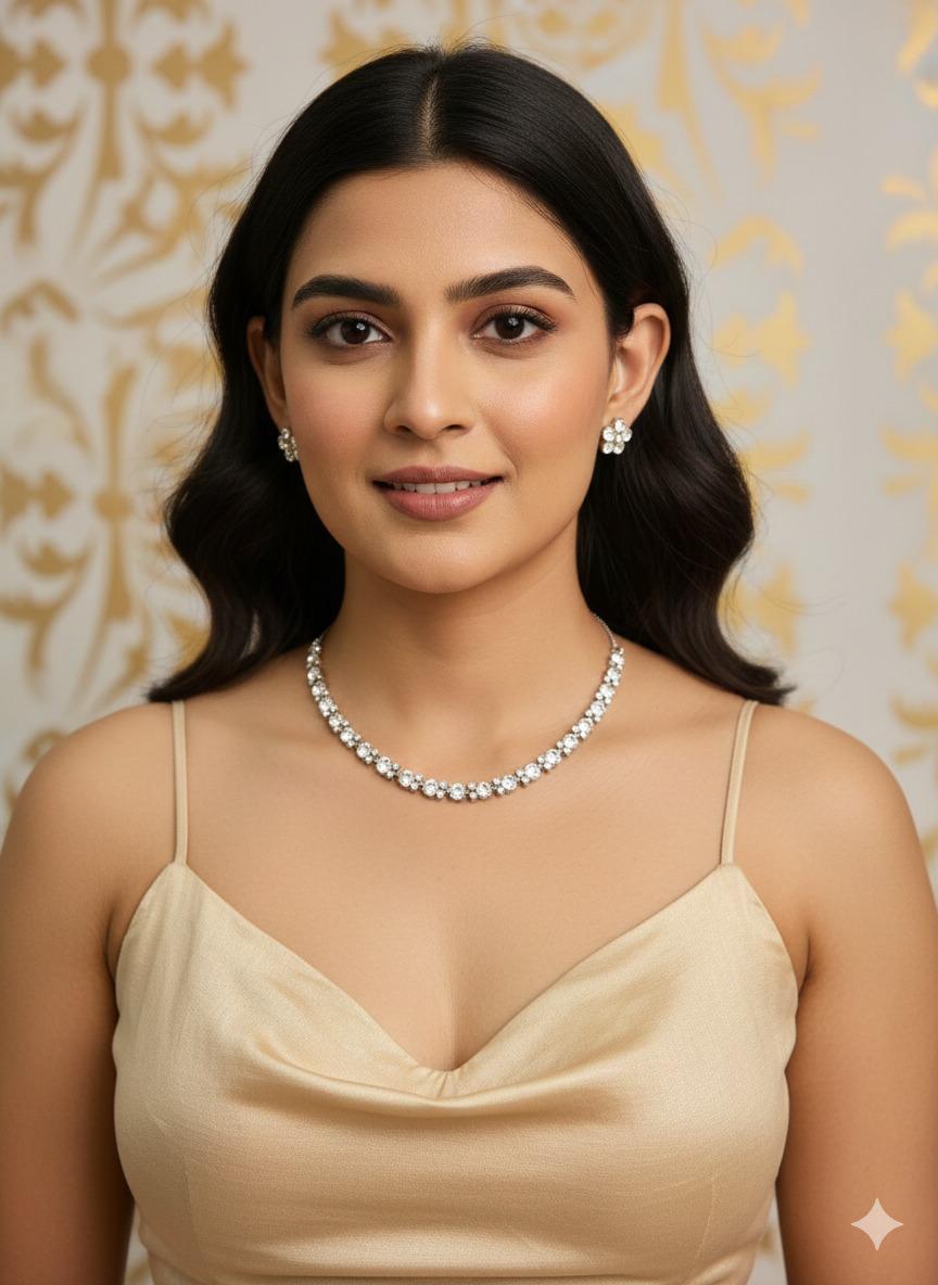 Emma stone necklace - White