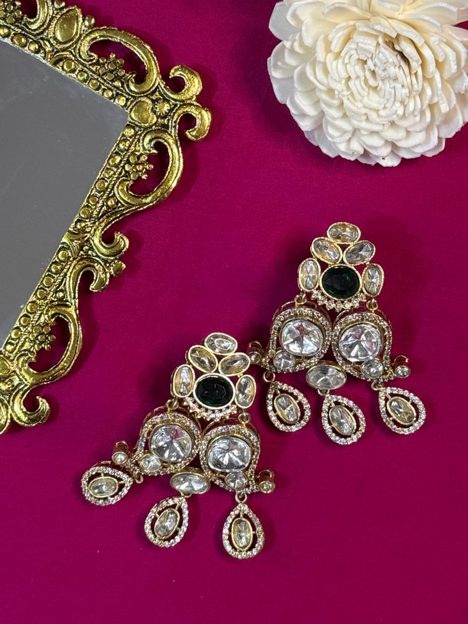 Meher danglers - Green