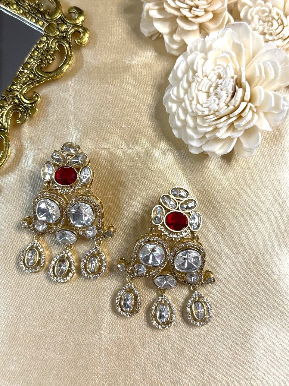 Meher danglers - Red