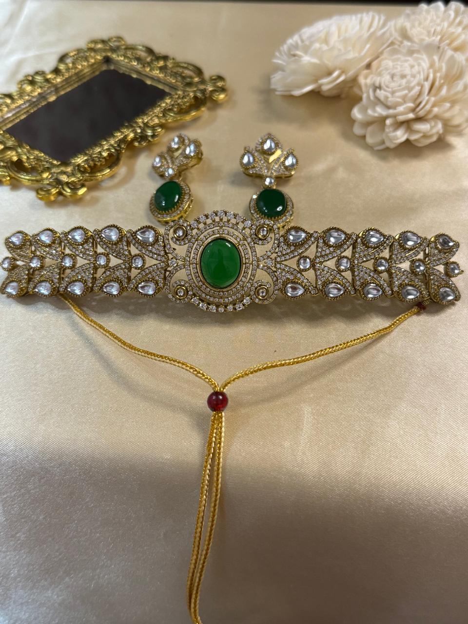 Rivayat Choker Set - Green