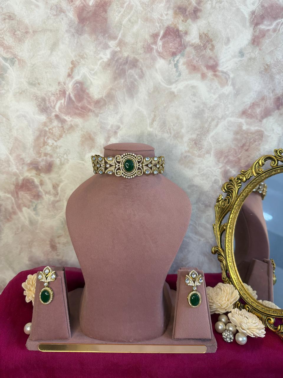 Rivayat Choker Set - Green