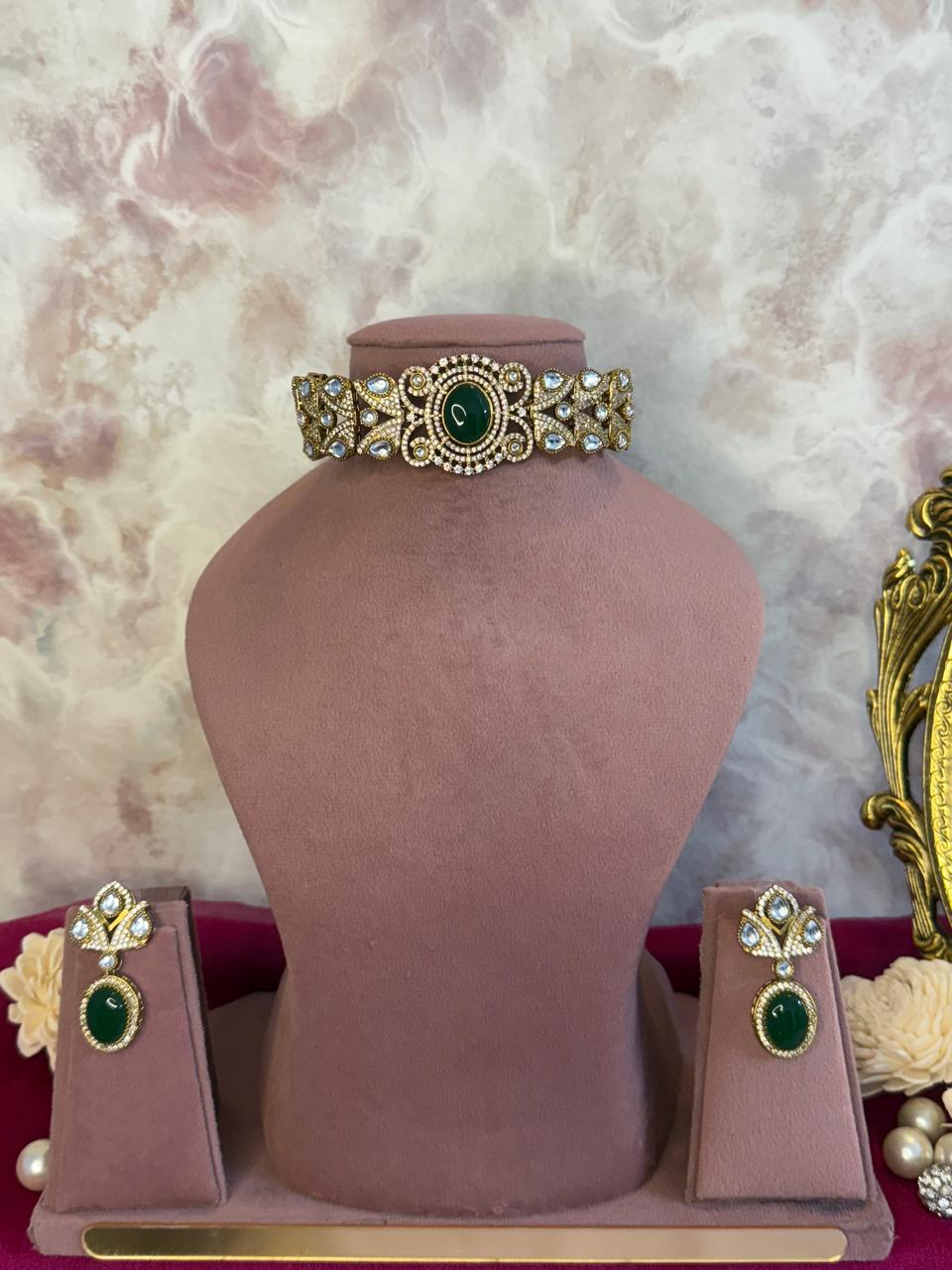 Rivayat Choker Set - Green