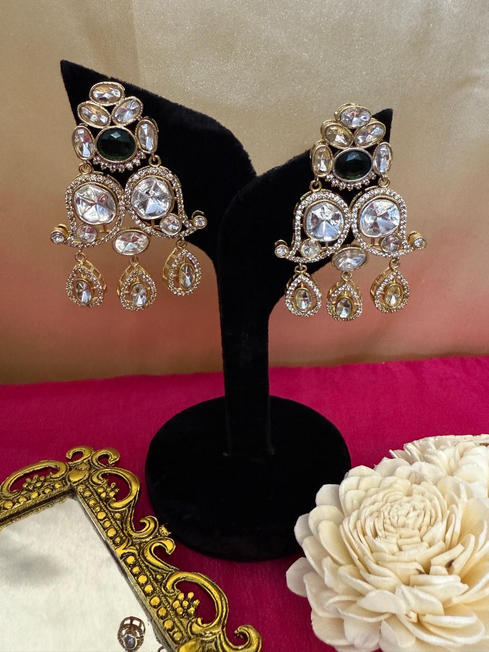 Meher danglers - Green