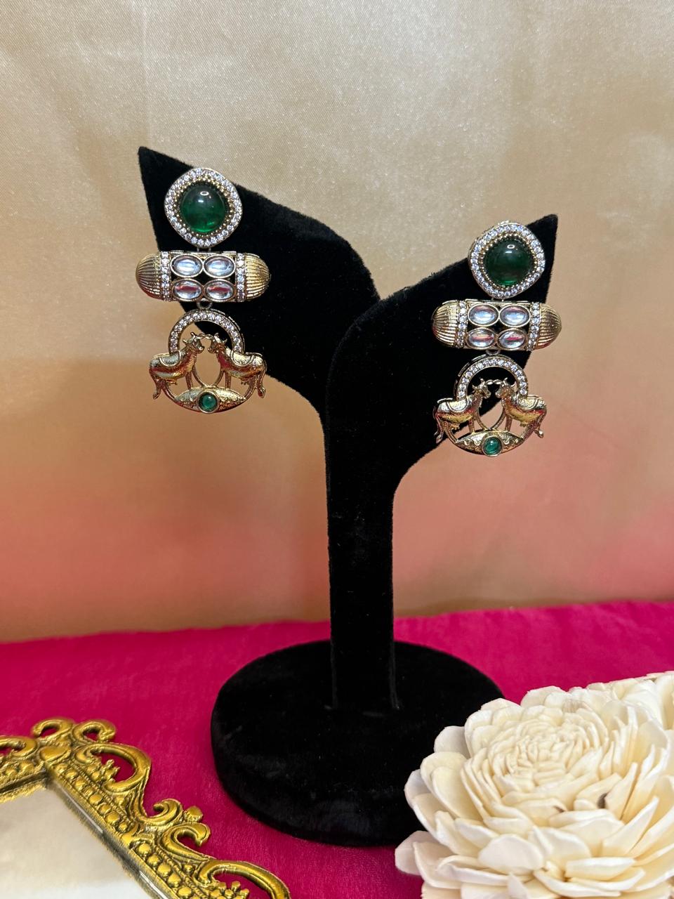 Radha danglers - Green