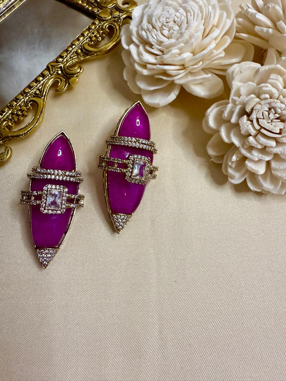 Amaira boat studs - Purple