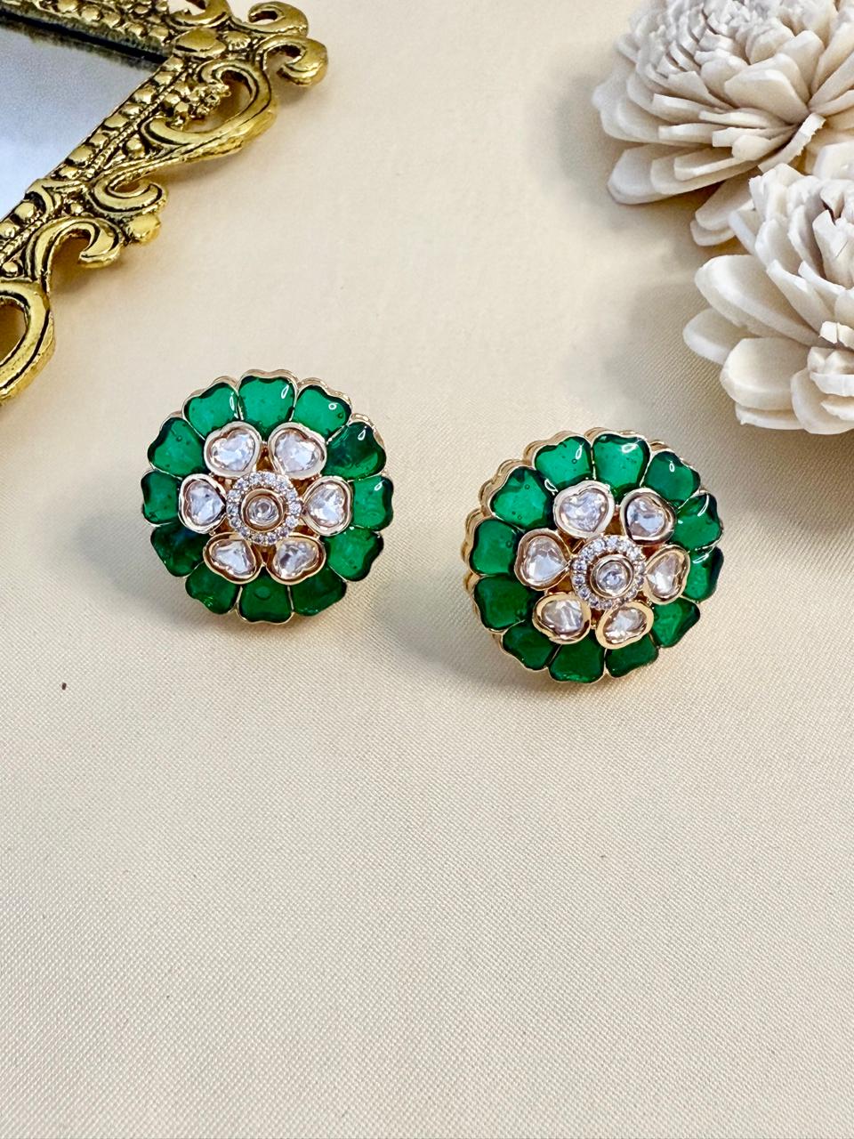 Elina stone studs - Green