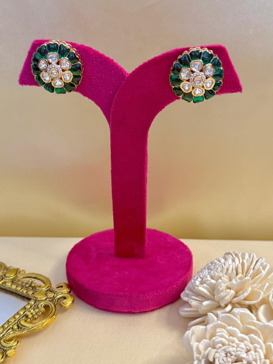 Elina stone studs - Green