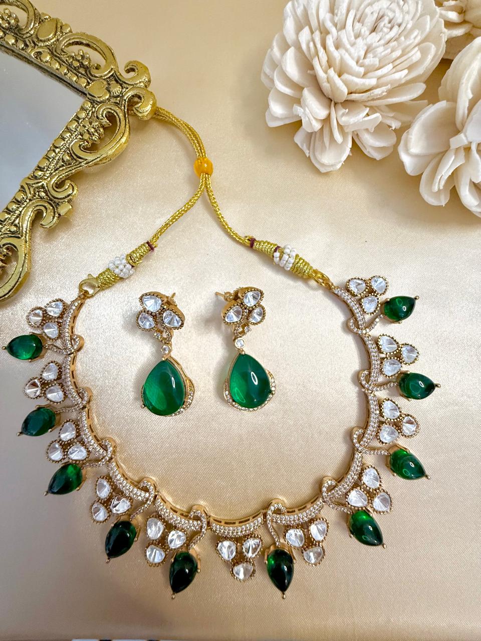 Bela Necklace Set - Green