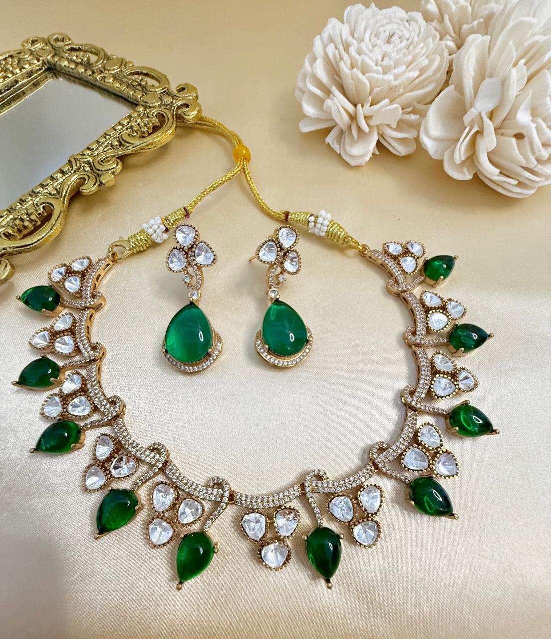 Bela Necklace Set - Green