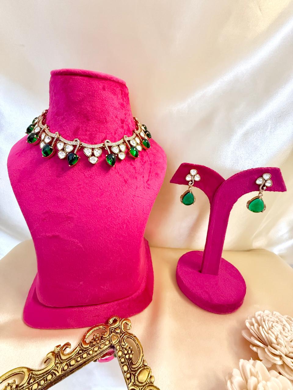 Bela Necklace Set - Green