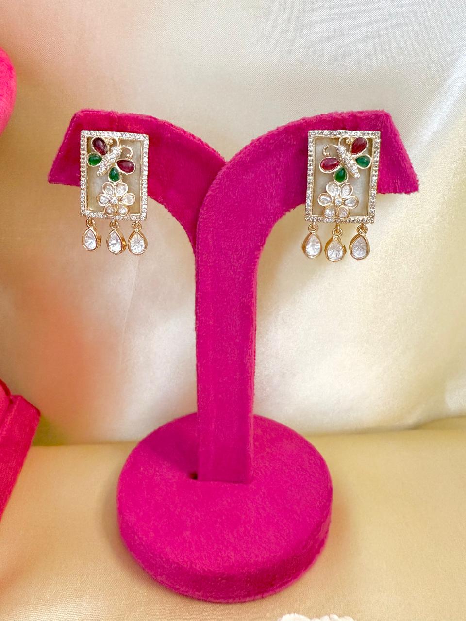 Tara Choker Set - Ruby & Green