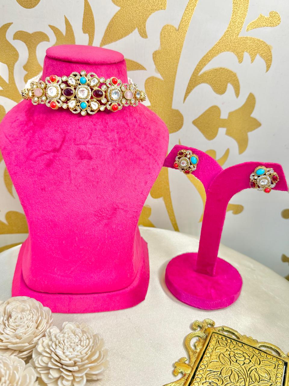 Aliya Choker set - Multicolor