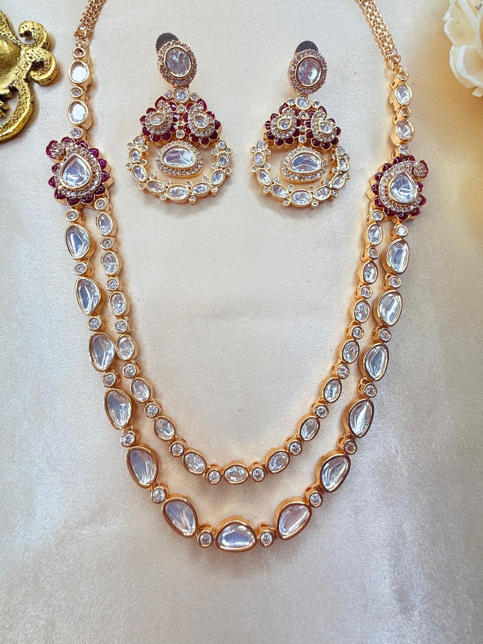 Devina necklace set - Ruby