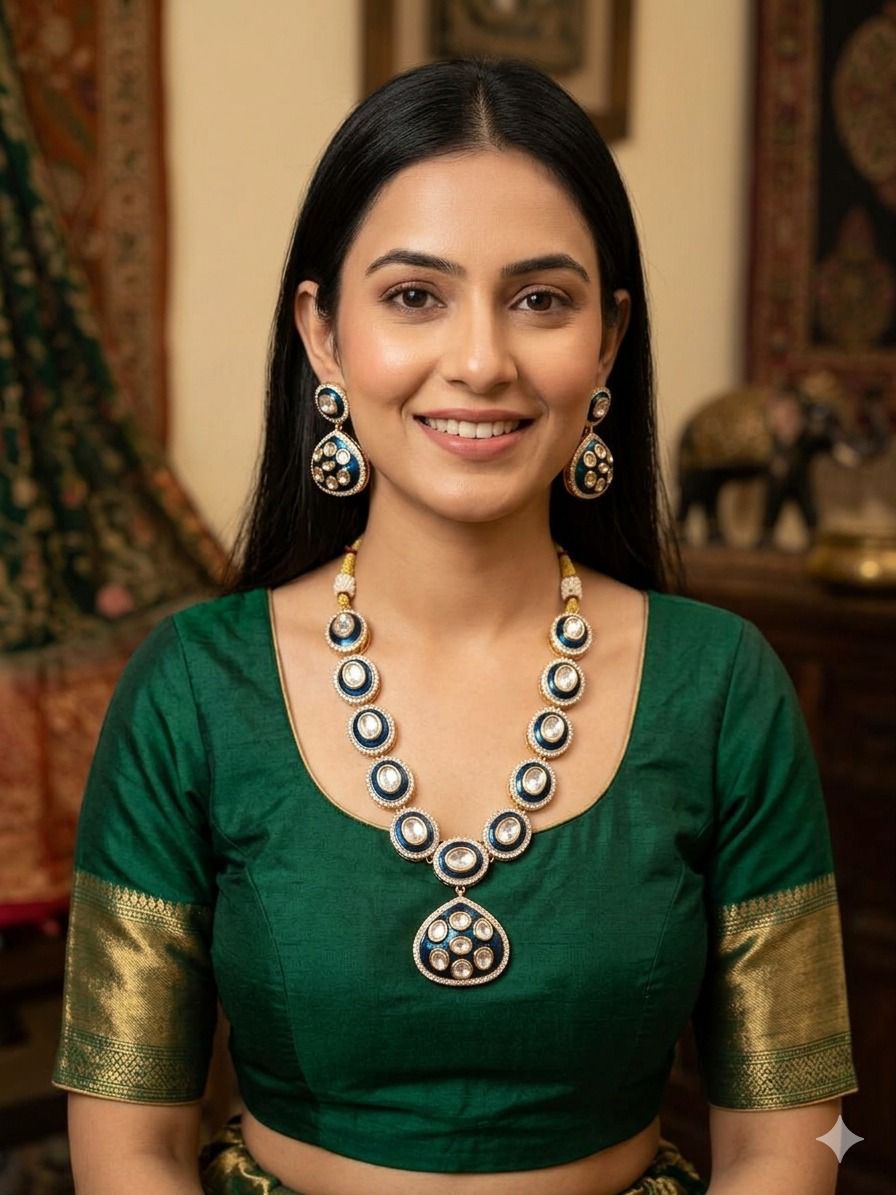 Prachi Necklace set - Blue