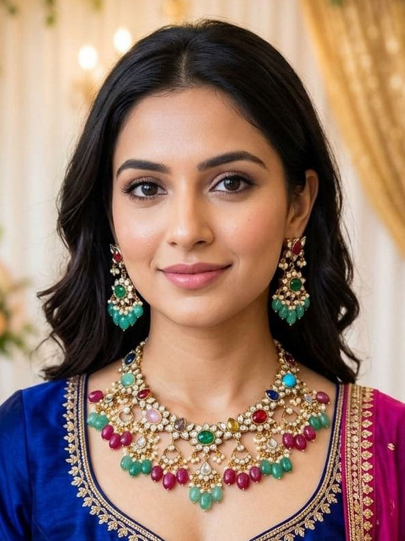 Radhika necklace set - Multicolor