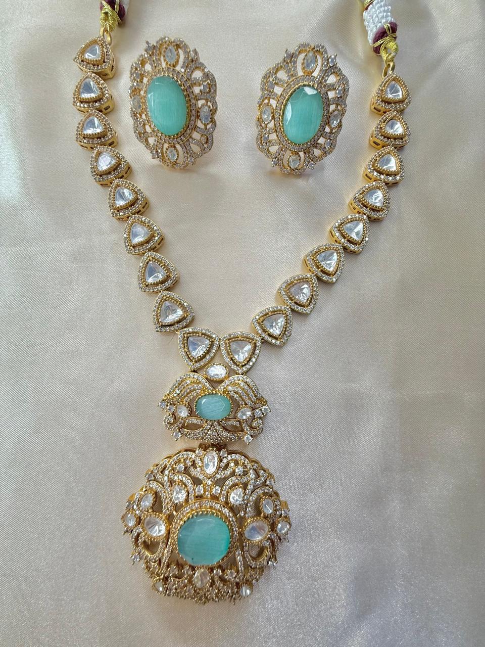 Ruhika necklace set - Mint