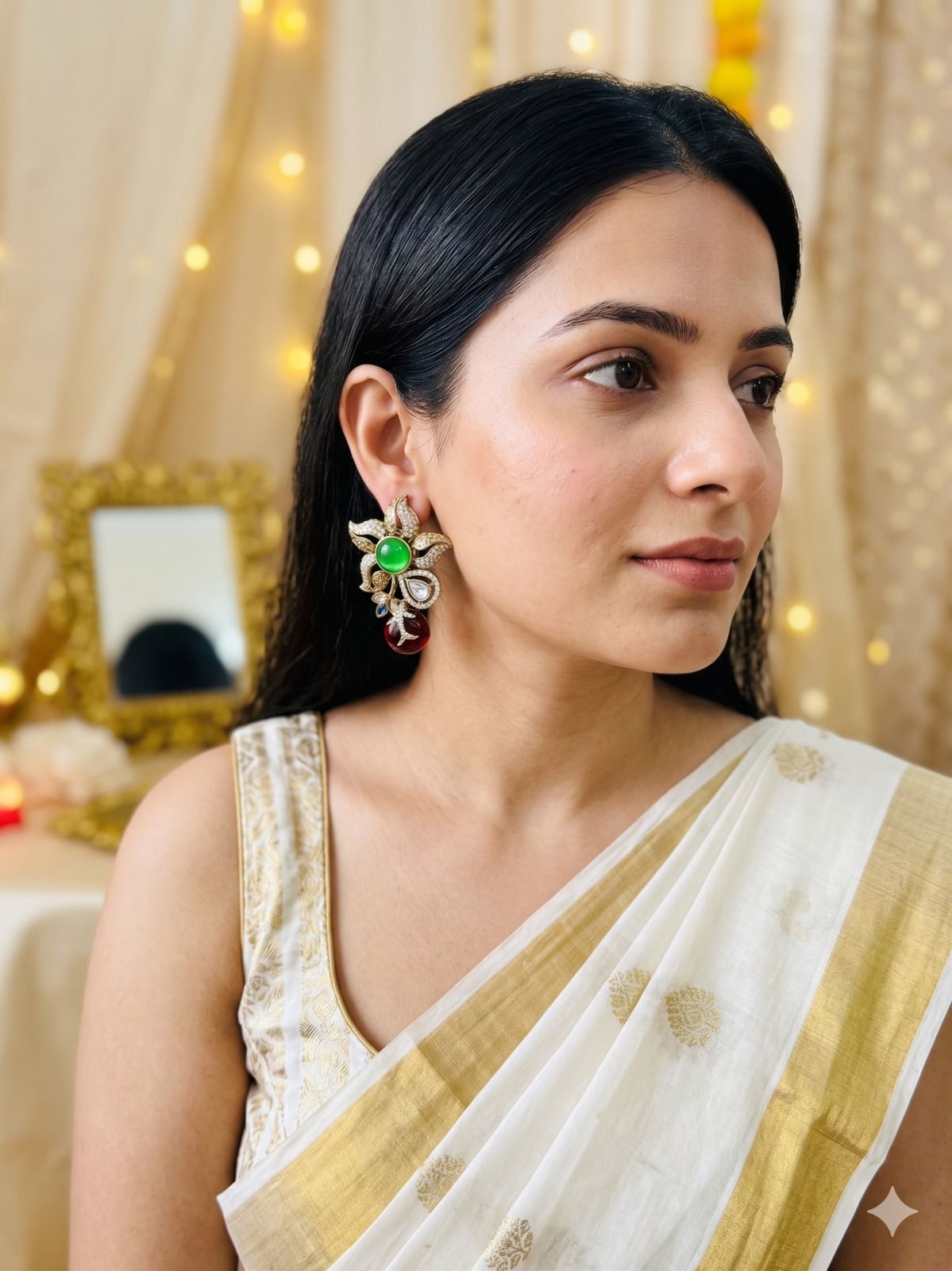 Karishma floral studs - Multicolor