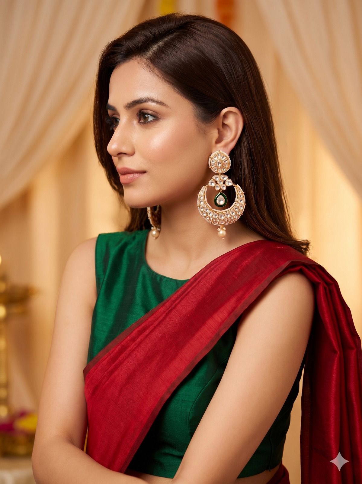Shanaya chaandbali - White