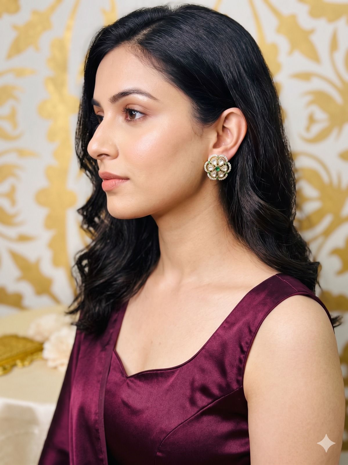 Maya stone studs - Green