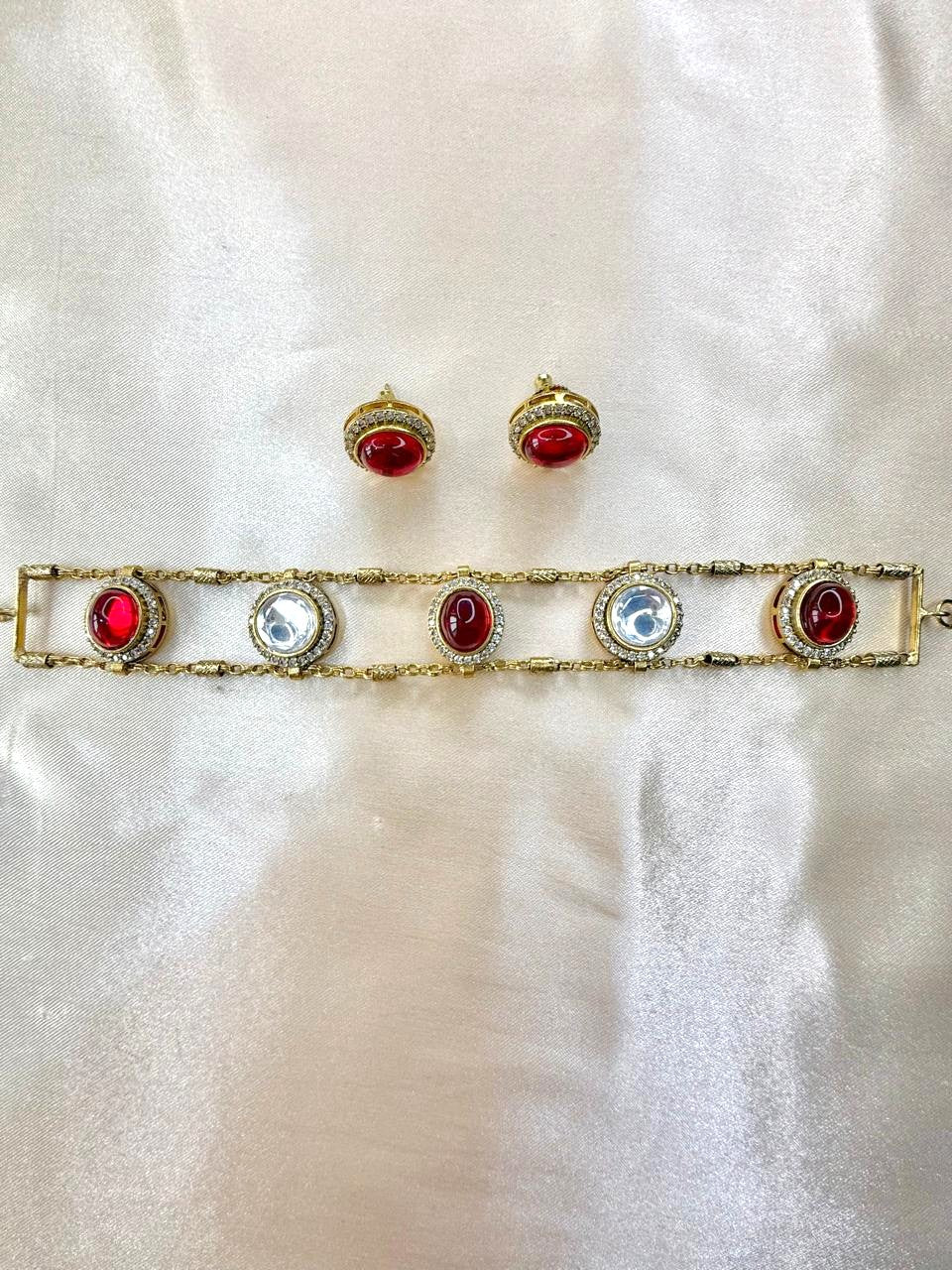 Charvi stone choker - Red