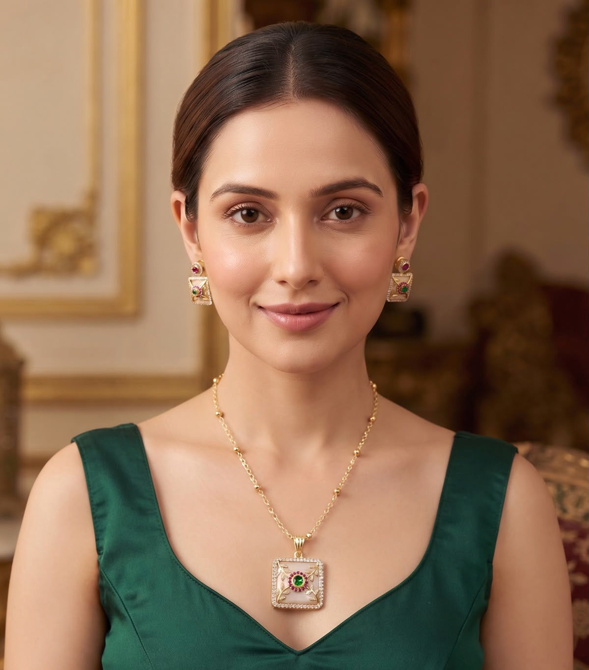 Rosie pendant set - White