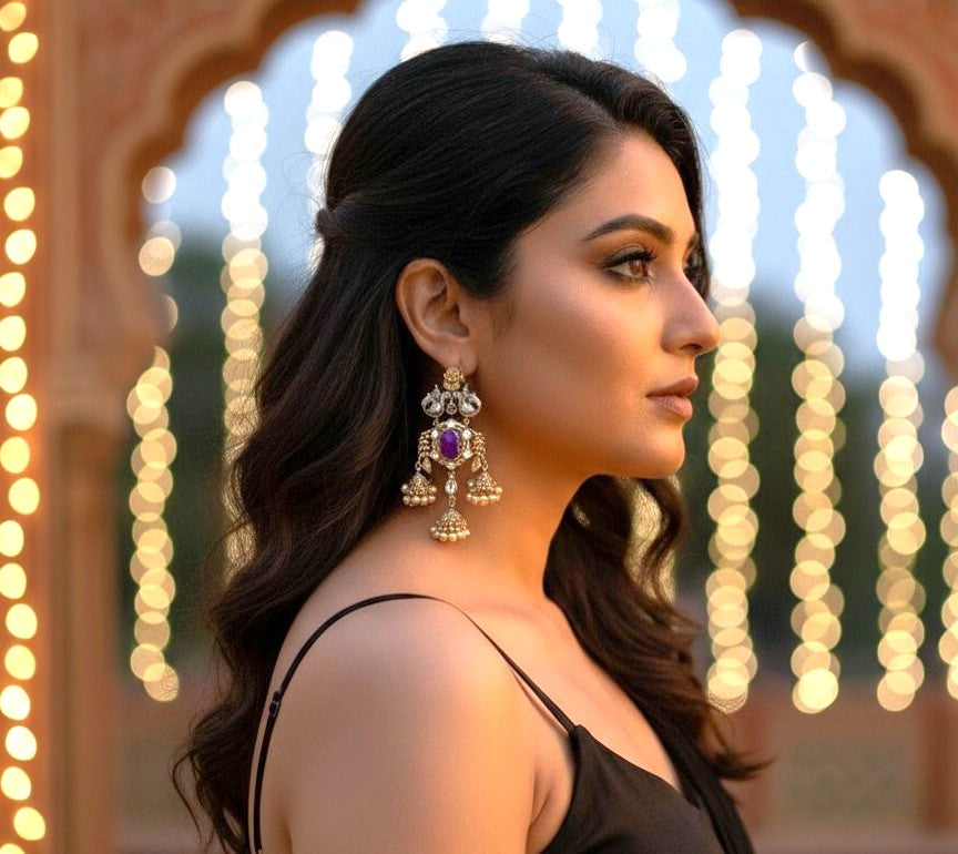 Kaira fusion danglers - Purple