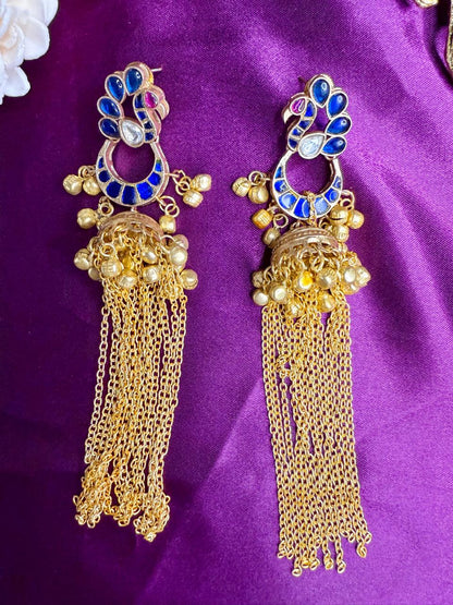 Mriganya fusion danglers - Blue