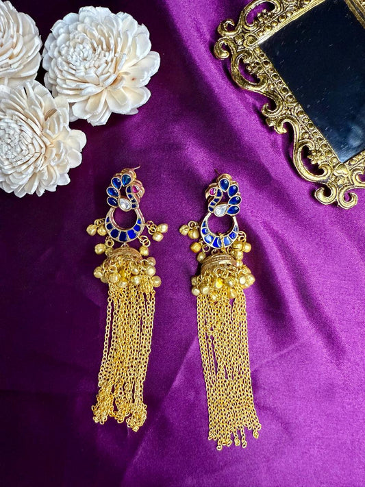Mriganya fusion danglers - Blue