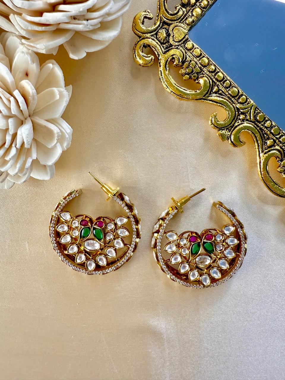 Chaandni Baali - Green & Magenta