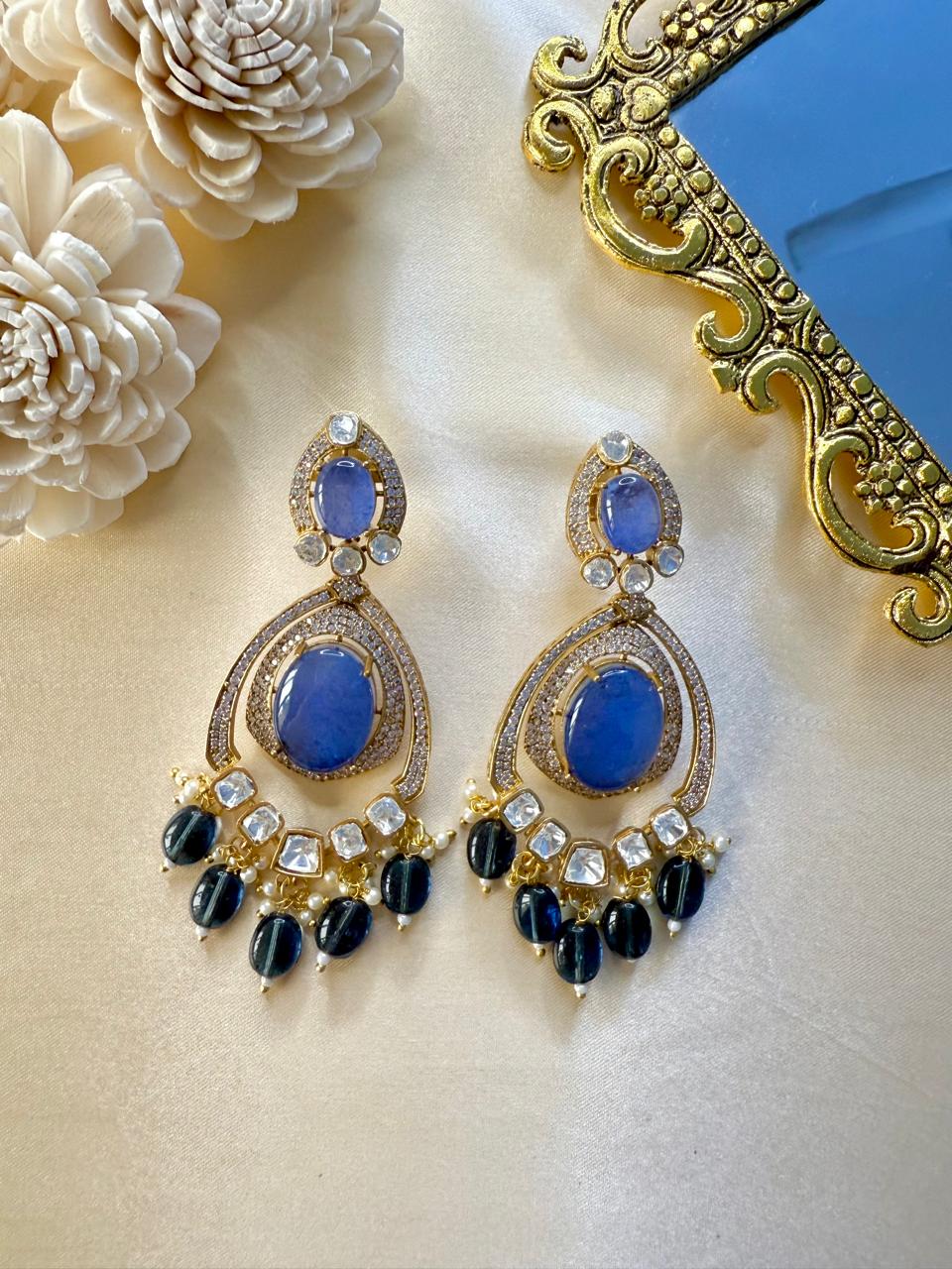 Ishani Drop Danglers - Blue