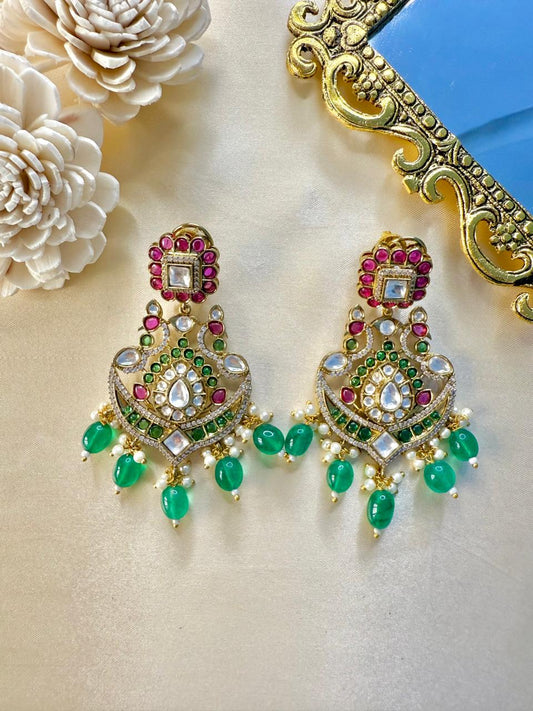 Aaradhya Danglers - Green & Magenta