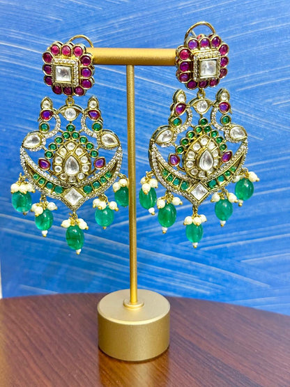 Aaradhya Danglers - Green & Magenta