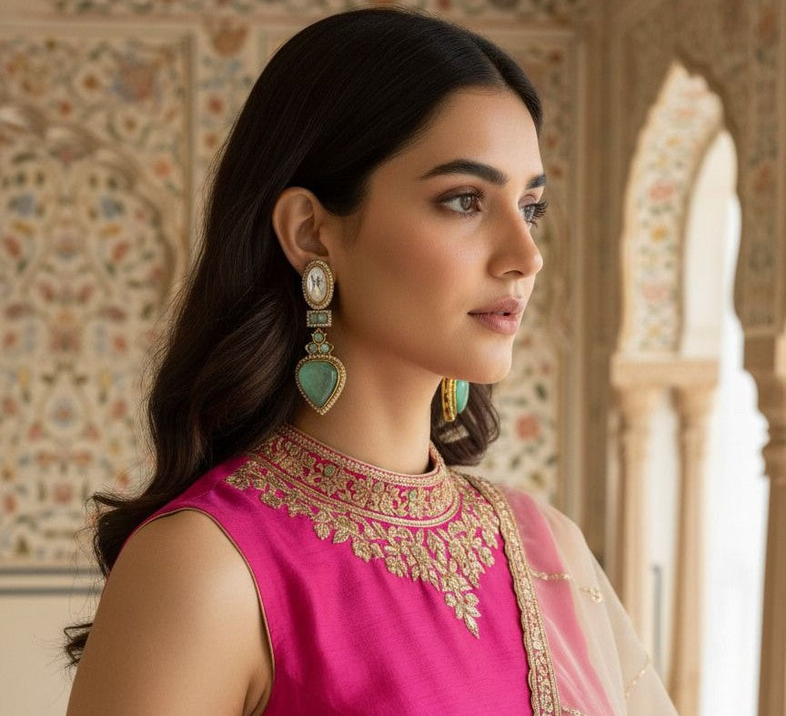 Serah drop danglers - Mint