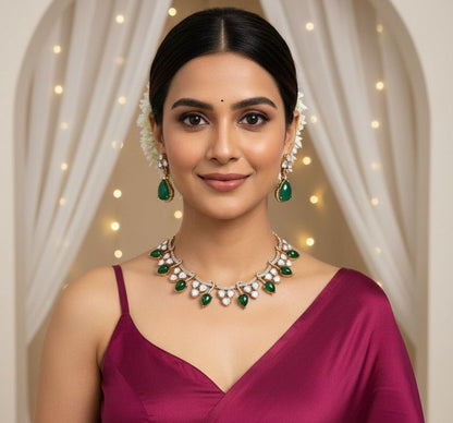 Bela Necklace Set - Green