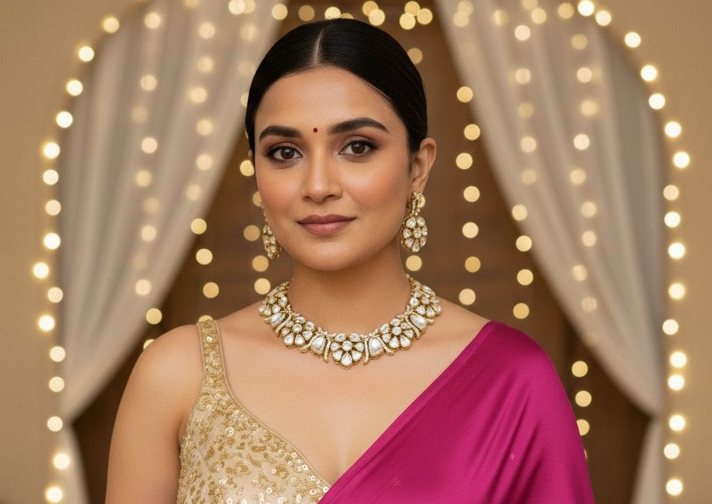 Saira Necklace Set - White