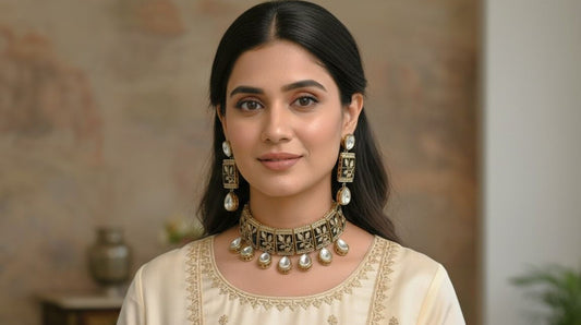 Miraya Drop Choker Set - Wine