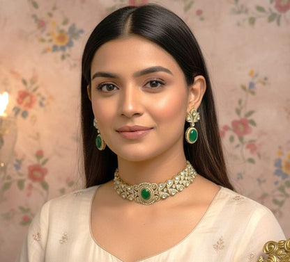 Rivayat Choker Set - Green