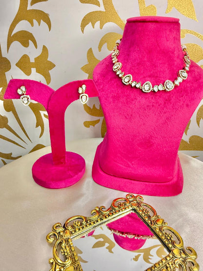 Vidhi Necklace Set - White