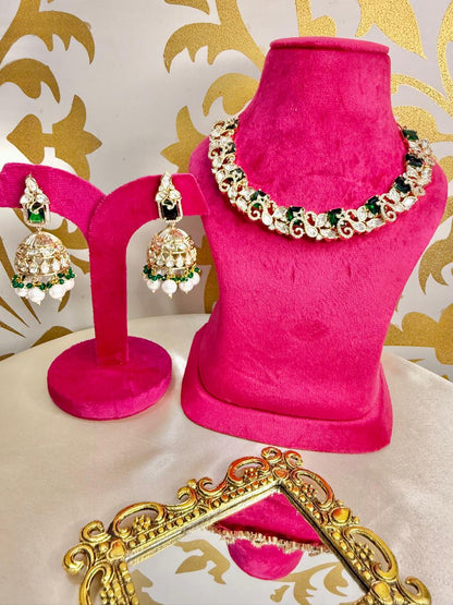 Aanya necklace set - Green
