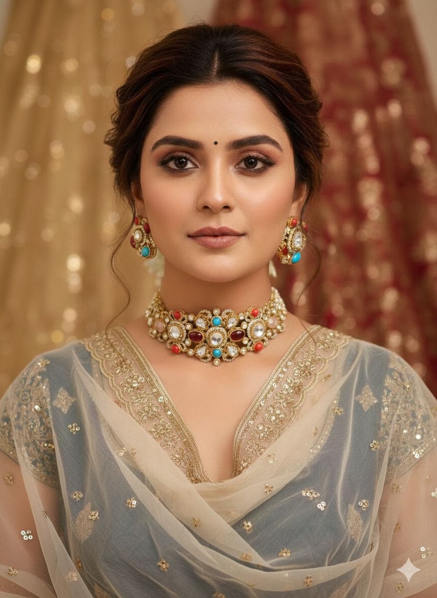 Aliya Choker set - Multicolor