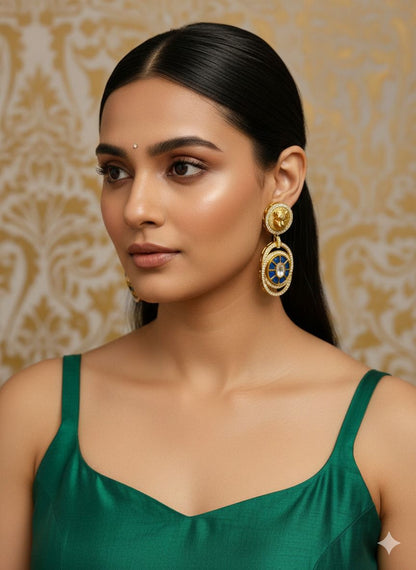 Aditi drop danglers - Blue