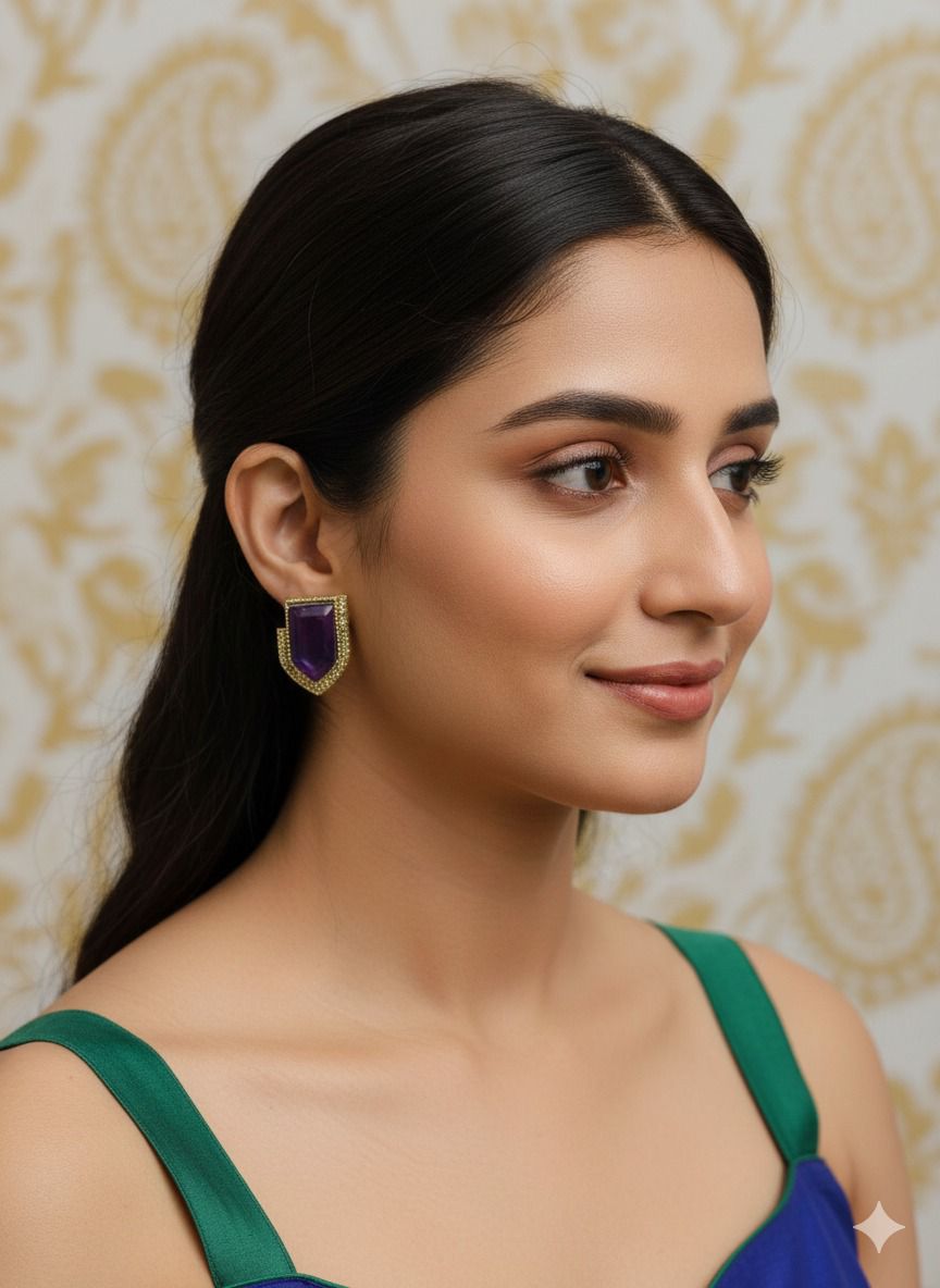 Lea mini studs - Purple